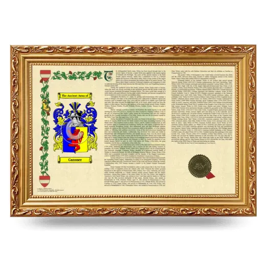 Gassner Armorial Landscape Framed - Gold