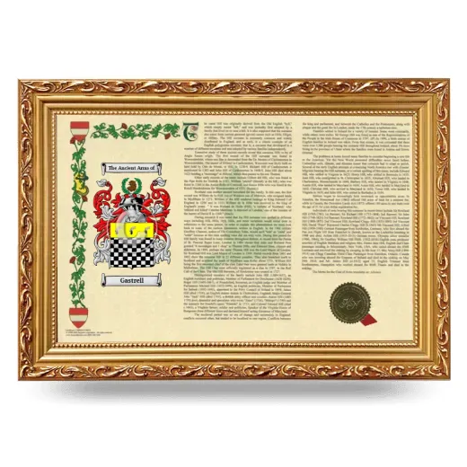 Gastrell Armorial Landscape Framed - Gold