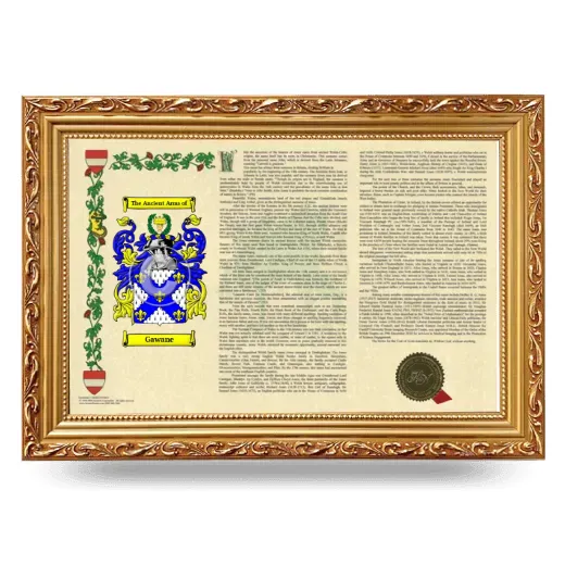 Gawane Armorial Landscape Framed - Gold