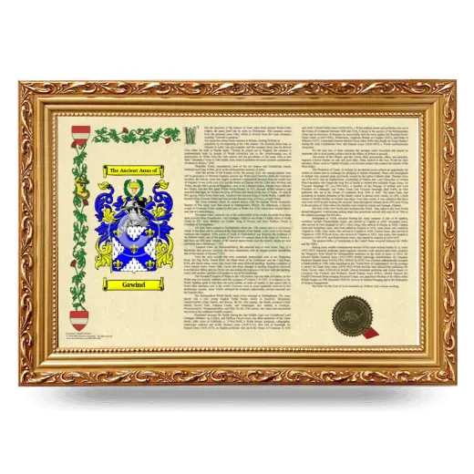 Gawind Armorial Landscape Framed - Gold