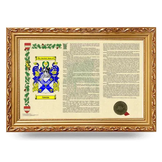 Gawyn Armorial Landscape Framed - Gold