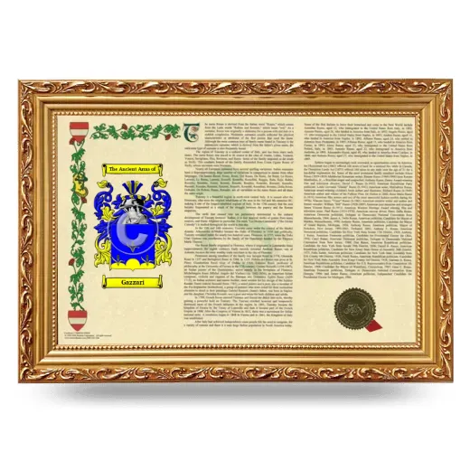 Gazzari Armorial Landscape Framed - Gold