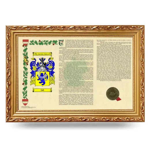 Gel Armorial Landscape Framed - Gold