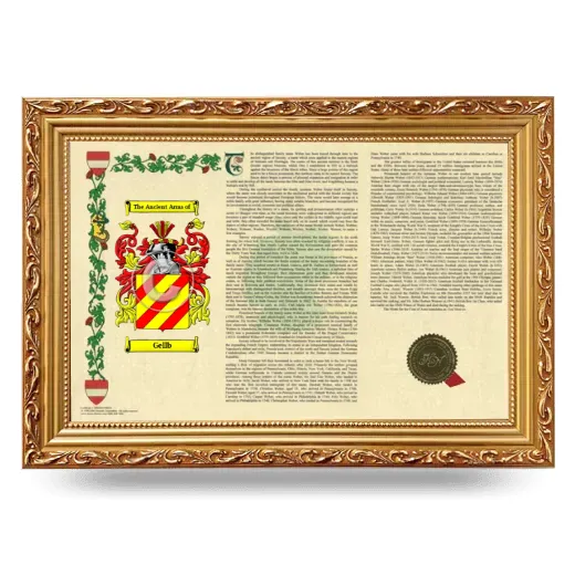 Gellb Armorial Landscape Framed - Gold
