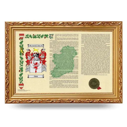 Geos Armorial Landscape Framed - Gold