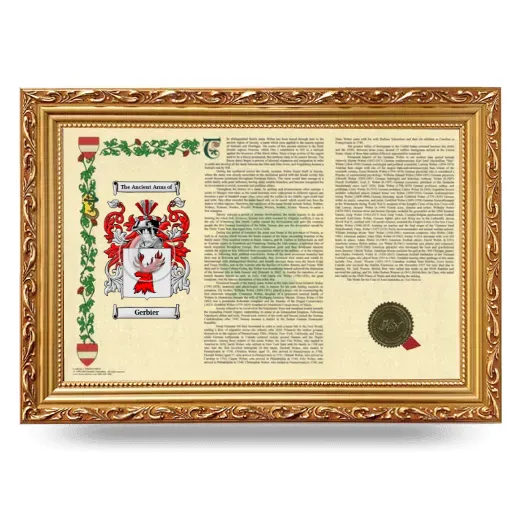 Gerbier Armorial Landscape Framed - Gold