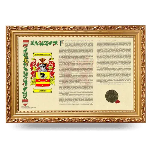 Gerecke Armorial Landscape Framed - Gold
