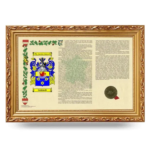 Gericault Armorial Landscape Framed - Gold