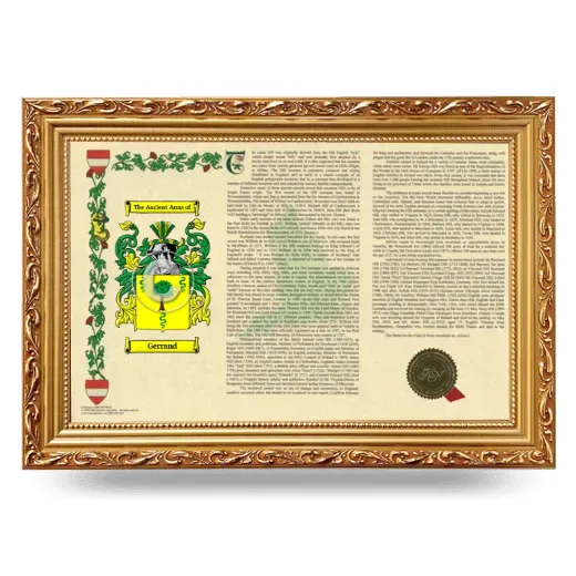 Gerrand Armorial Landscape Framed - Gold