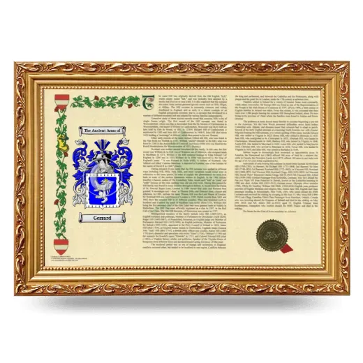 Gerrard Armorial Landscape Framed - Gold