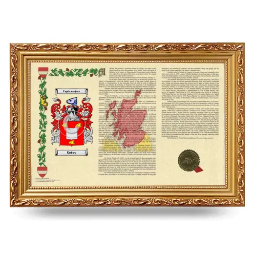 Getey Armorial Landscape Framed - Gold