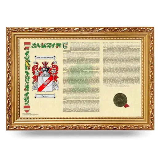Geyger Armorial Landscape Framed - Gold