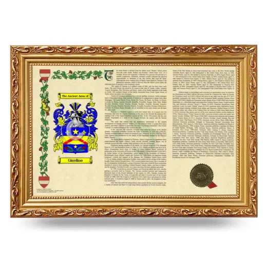 Giardino Armorial Landscape Framed - Gold