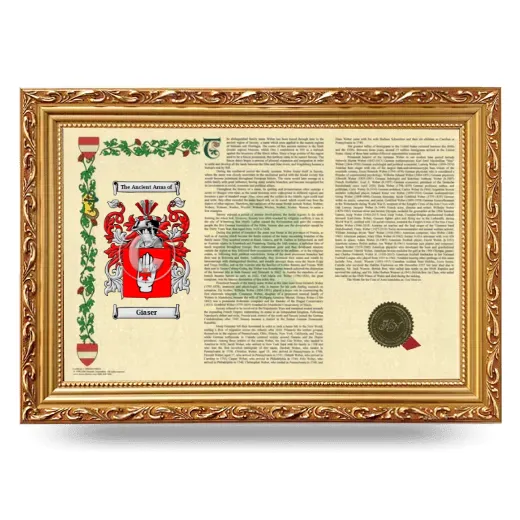 Giaser Armorial Landscape Framed - Gold
