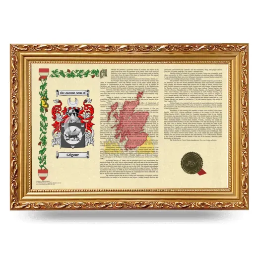 Gilgour Armorial Landscape Framed - Gold