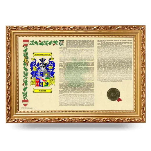 Giltner Armorial Landscape Framed - Gold