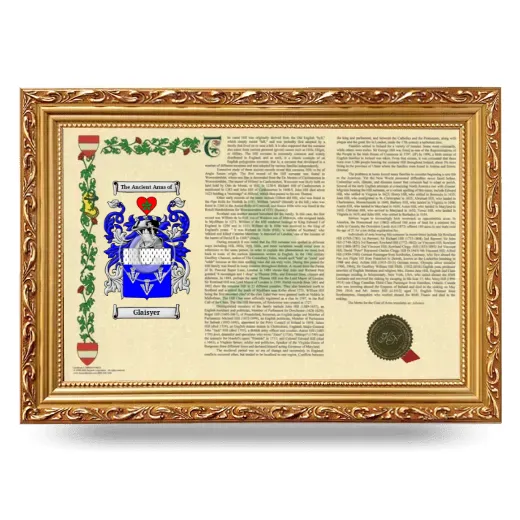 Glaisyer Armorial Landscape Framed - Gold