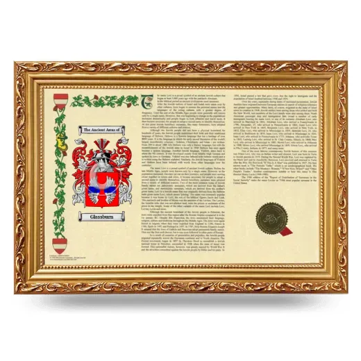 Glassburn Armorial Landscape Framed - Gold