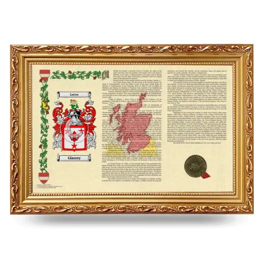 Glassey Armorial Landscape Framed - Gold