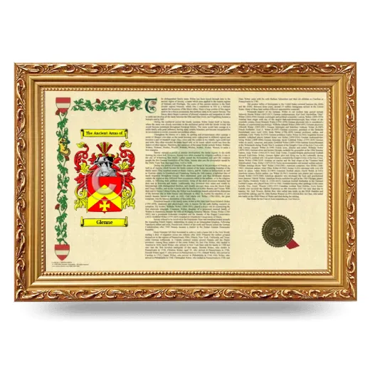 Glenne Armorial Landscape Framed - Gold