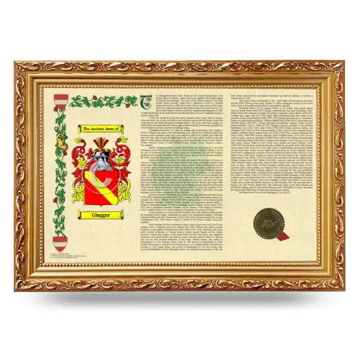 Glugger Armorial Landscape Framed - Gold