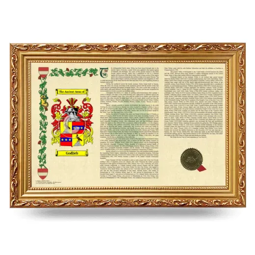Godlieb Armorial Landscape Framed - Gold