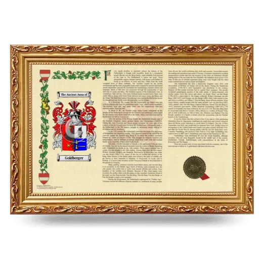 Goldberger Armorial Landscape Framed - Gold
