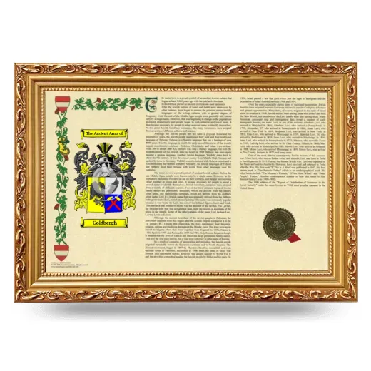 Goldbergh Armorial Landscape Framed - Gold
