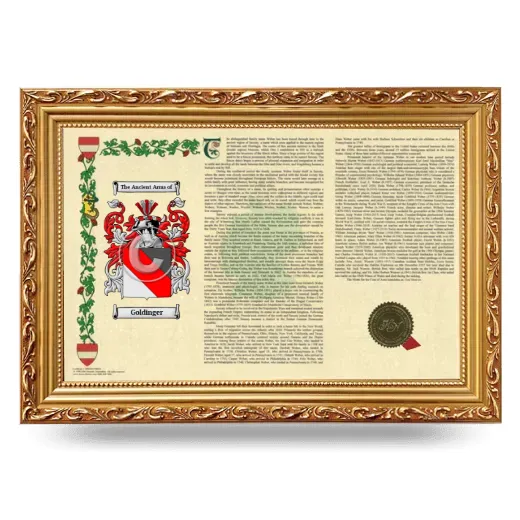 Goldinger Armorial Landscape Framed - Gold