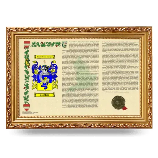 Goodlack Armorial Landscape Framed - Gold