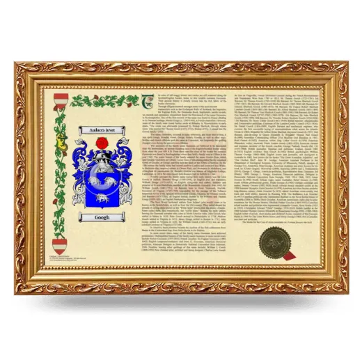 Googh Armorial Landscape Framed - Gold
