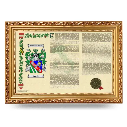 Gorelli Armorial Landscape Framed - Gold