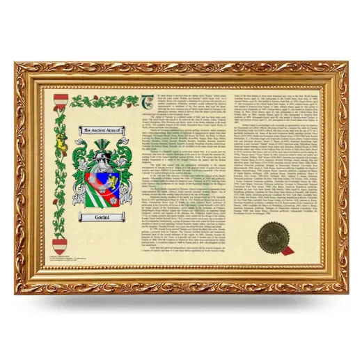 Gorini Armorial Landscape Framed - Gold