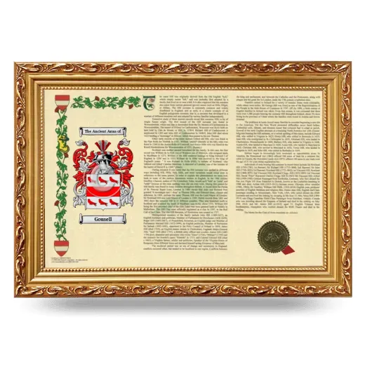 Gousell Armorial Landscape Framed - Gold