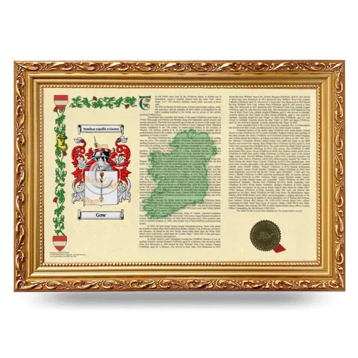 Gow Armorial Landscape Framed - Gold