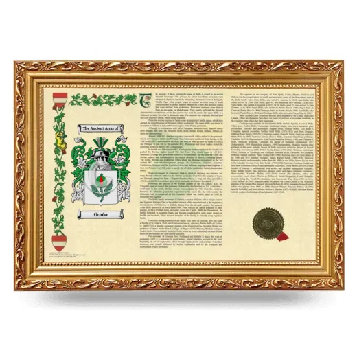 Graña Armorial Landscape Framed - Gold