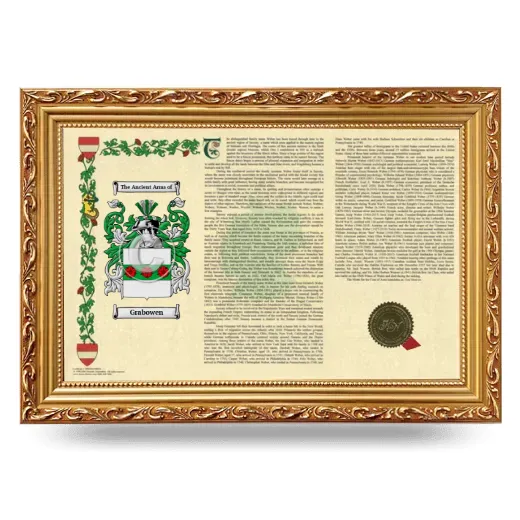 Grabowen Armorial Landscape Framed - Gold