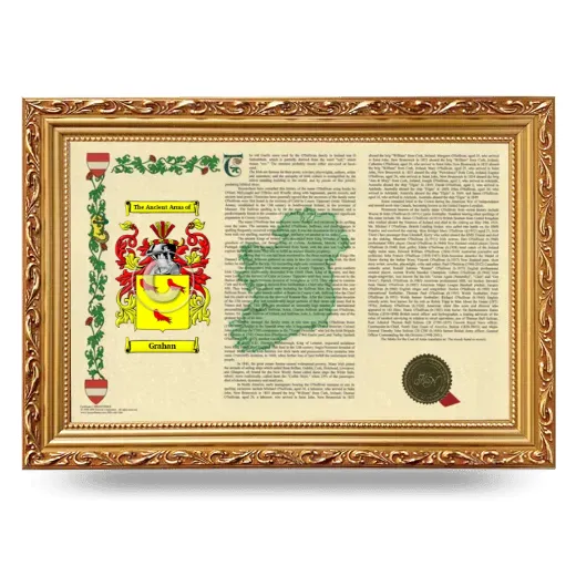 Grahan Armorial Landscape Framed - Gold