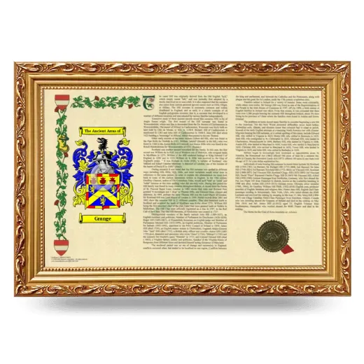 Grange Armorial Landscape Framed - Gold