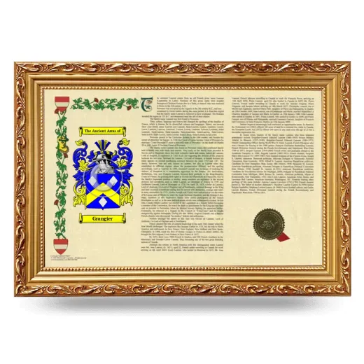 Grangier Armorial Landscape Framed - Gold