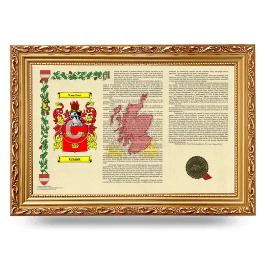 Granot Armorial Landscape Framed - Gold