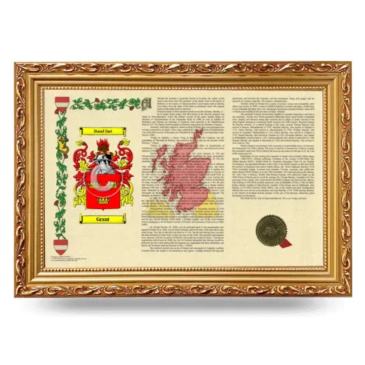 Grant Armorial Landscape Framed - Gold
