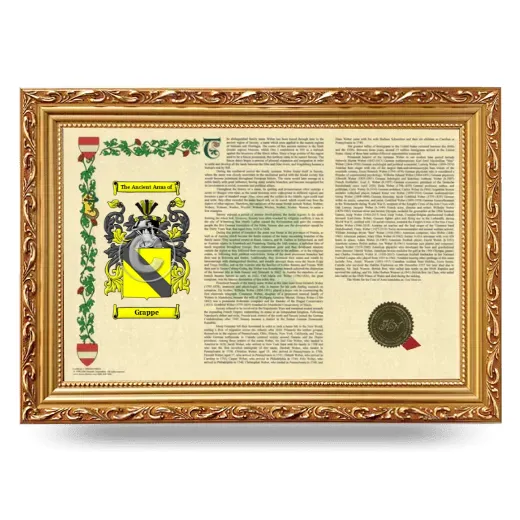 Grappe Armorial Landscape Framed - Gold