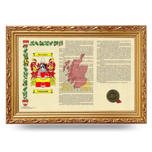 Graysoomb Armorial Landscape Framed - Gold