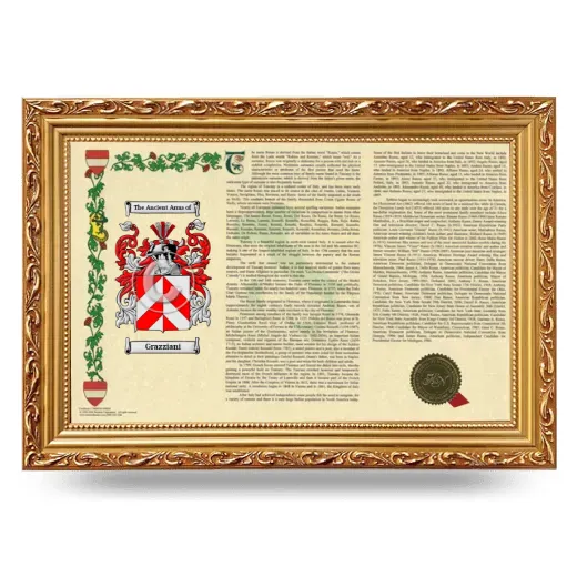 Grazziani Armorial Landscape Framed - Gold