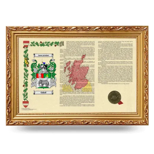 Grind Armorial Landscape Framed - Gold