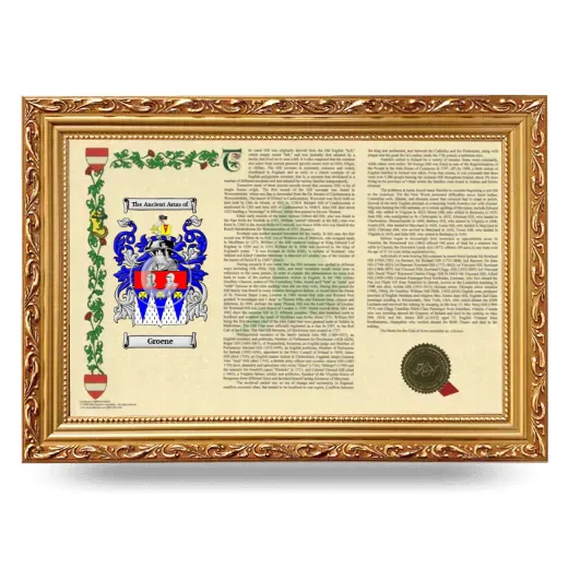 Groene Armorial Landscape Framed - Gold
