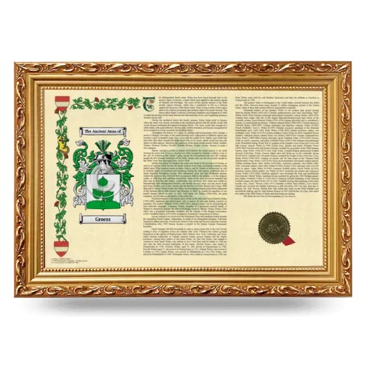 Groess Armorial Landscape Framed - Gold
