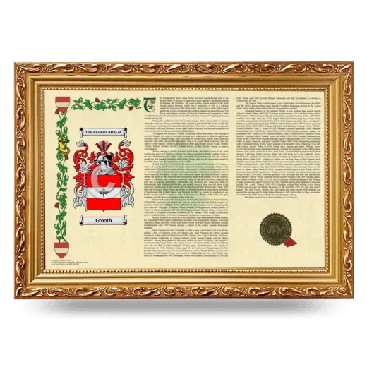 Grooth Armorial Landscape Framed - Gold