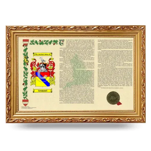 Grummel Armorial Landscape Framed - Gold